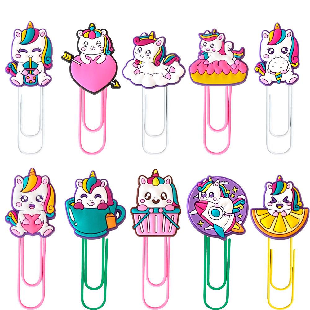 Набор скрепок с персонажами Sanrio: Большие, Цветные Студенческие Канцелярские Товары и Креативные Закладки для Страниц