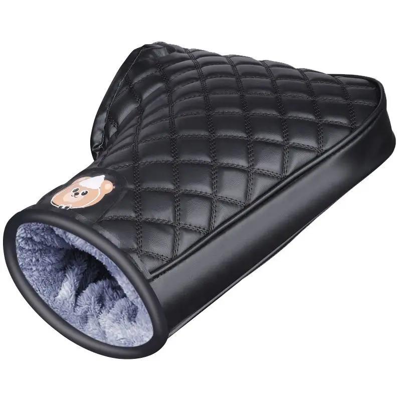 Электрический мотоцикл Накладка на руль Зимние теплые перчатки для аккумуляторного автомобиля Водонепроницаемые перчатки с ветрозащитой Плюс бархатный утолщенный хлопок