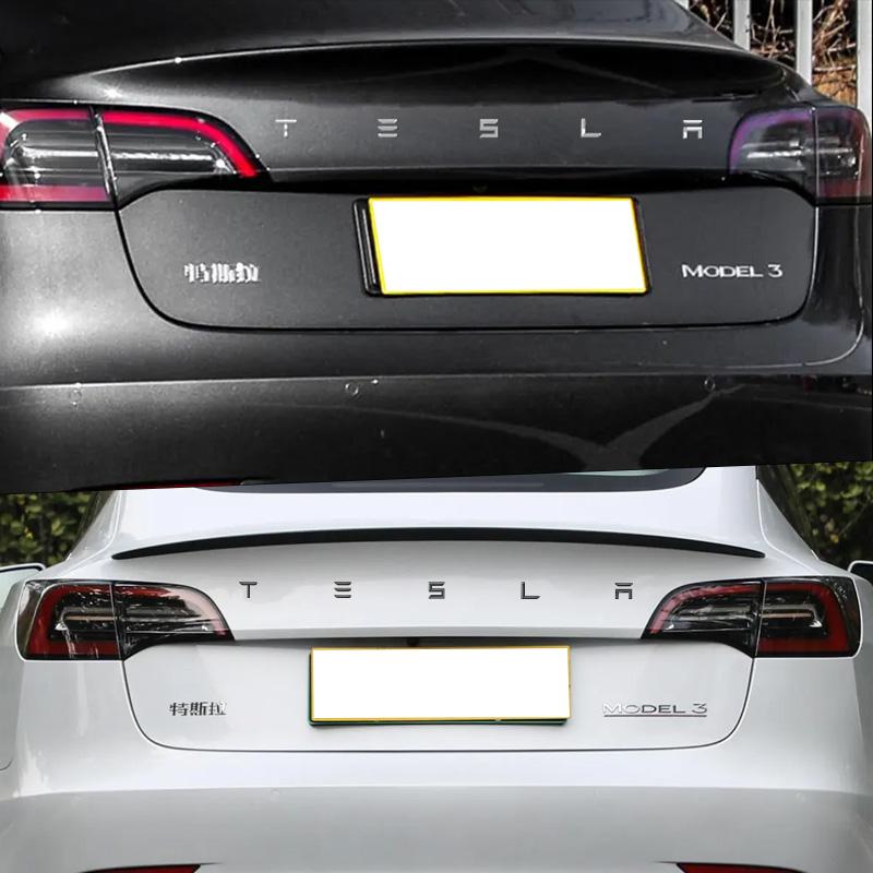 AAAIK1 Genuine 1PCS Premium Chrome Logo Badge Sticker for Tesla Model 3/S/X/Y - Rear Tailgate Exterior Decal Accessory