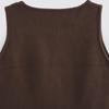 Kaslead New Arrival Women's Clothing Fashion Style Stylish Simple and Versatile Two Colors Plain Stitch Short Sleeveless Vest Top