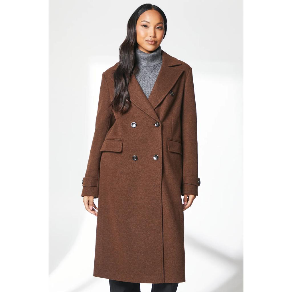 Principles Womens/Ladies Faux Wool Double-Breasted Trench Coat