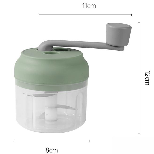 Hand‑Crank 3‑Speed Garlic Chopper, Mini Manual Garlic Mincer for Home Kitchen & Street Stall, Ginger Onion Blender
