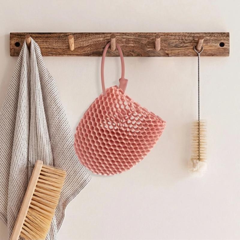 Honeycomb Exfoliating Shower Finger Caps Body Scrub Cleansing Bath Mittens Breathable Odorless Skin Care Tool Cleansing Brush