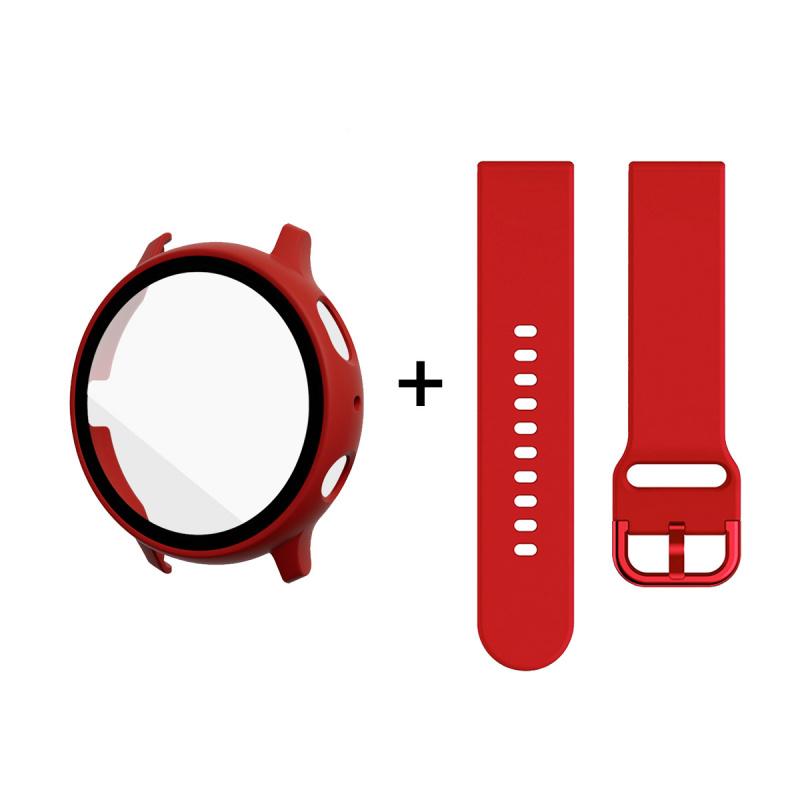 Силиконовый защитный чехол и набор ремешков для Samsung Watch Active 2 | Совместим с моделями 40 мм/44 мм, ремешок 20 мм