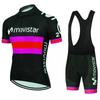 Mens Cycling Jersey Bib Shorts Set 2026 Movistar Team Breathable Riding Kit Road Bike