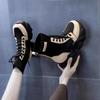 Internet Celebrity Casual Short Boots 2024 Autumn New Fly-woven Elastic Socks Boots Thick-soled Small Inner Height-increasing Short Boots