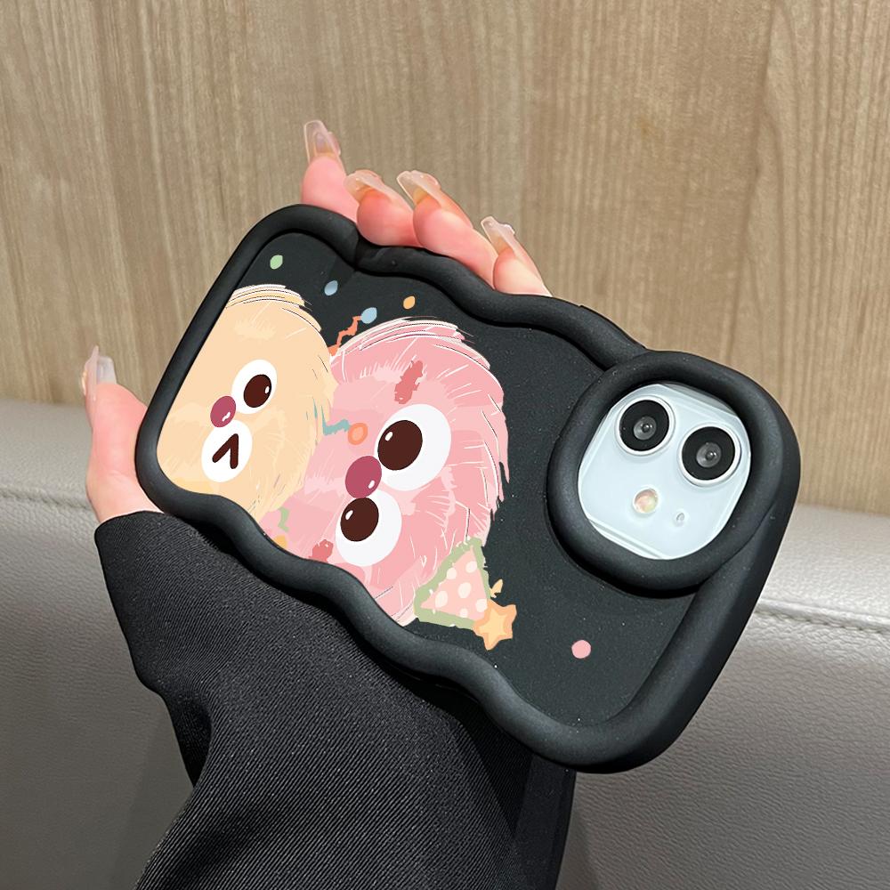 Для Infinix Hot 40i 30i Smart 8 OPPO A18 A38 A58 A60 A78 Reno12 FS Vivo Y18 Y28 Y36 Y22s Y17s милый мультяшный узор мягкий силиконовый чехол для телефона с волнистым краем