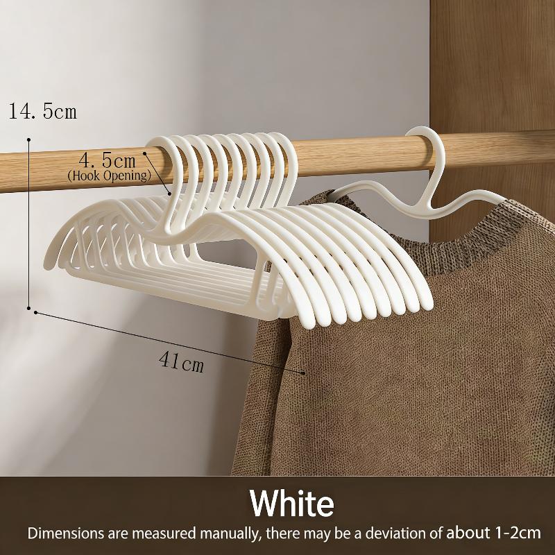 Wide Shoulder Clothes Hangers 10 Pack Non Slip Mark Free with Short Neck for Suit Shirts Coats Home Wardrobe Closet