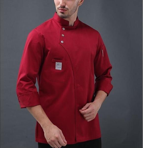Men Kitchen Restaurant Cook Workwear Chef Uniform White Shirt Double Breasted Chef Jacket