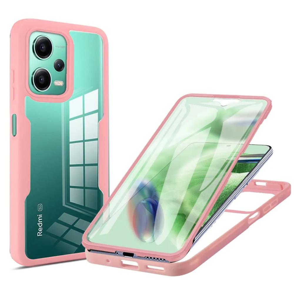 Противоударный чехол с полной защитой для Xiaomi 13T Redmi 13C 12C 10C Note 12S 4G 12 Pro Plus 11 11S 10 10S 10A 9 9C NFC A1 Poco F5 X5 Pro 5G двойная крышка
