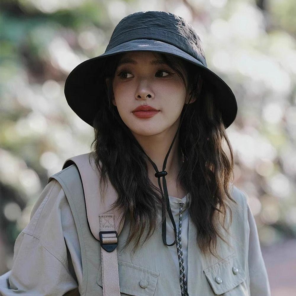 Японская шляпа от солнца с широкими полями, защита от УФ-лучей, быстросохнущая панама, шляпа рыбака на шнурке, рыбалка