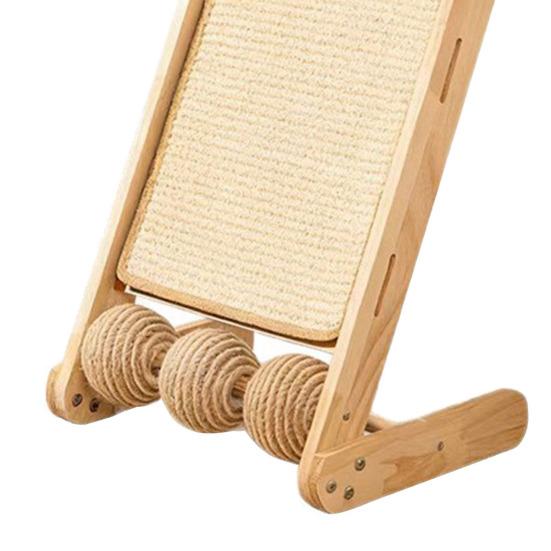 Наклонная когтеточка из сизаля, наклонная рампа для когтей, наклонная когтеточка с шариками для домашних кошек и котят, защита домашней мебели