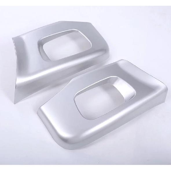 2 Pcs Carbon Fiber ABS Chrome Seat Frame Trim Cover For Land Rover Discovery 5 For Land Rover Range Rover Velar RR