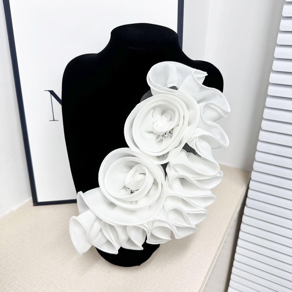 Detachable Dacron 3D Floral Decoration Flower Shape Wedding Dress Accessories Floral Patch
