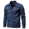 Spring Fashion Motorcycle Men Solid Lapel Jackets Hommes Slim Fit Cotton Casual Denim Jackets Coats Plus Size