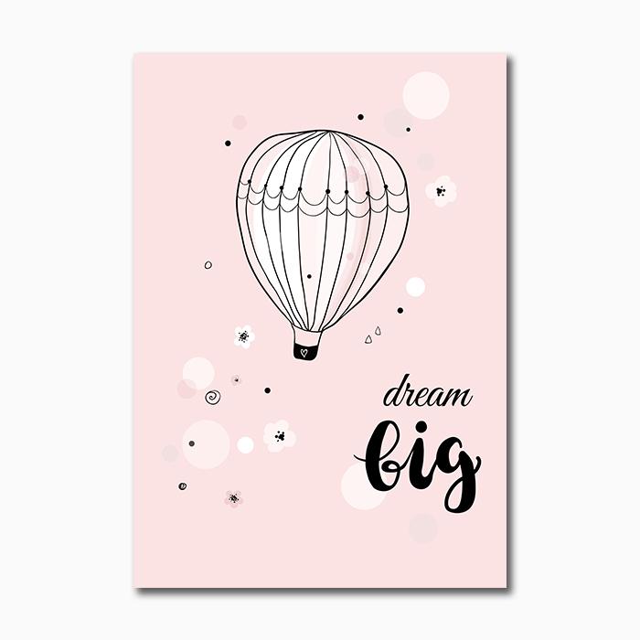 Розовый мультяшный холст для девочек, холст, постер, птицы, детская настенная живопись, постеры на скандинавскую тему и принты, настенные панно для детей, декор для детской спальни