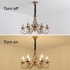Vintage Chandelier Antique Bronze Hanging Light Farmhouse Golden Lamp Retro Pendant for Living Room Hotel Lobby Home Bar