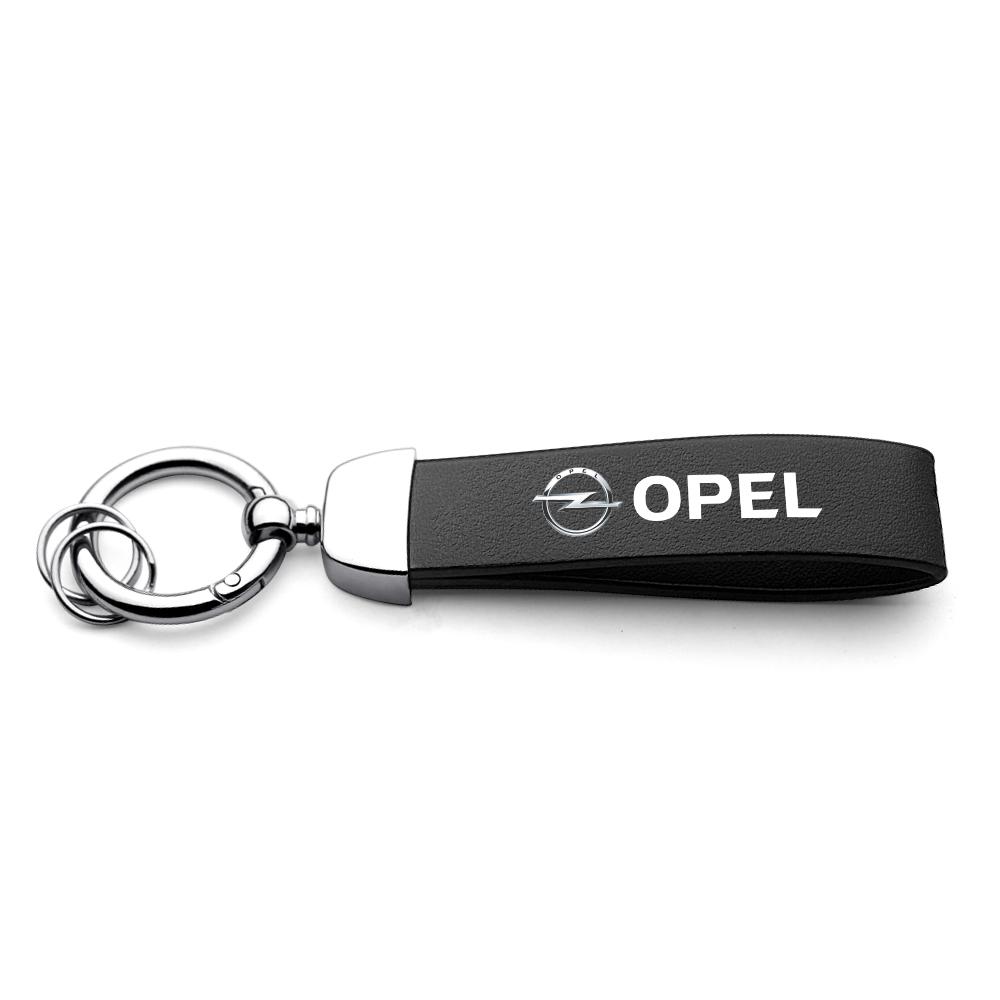 dajfhk1 1/2Pcs Car Styling Metal Leather Keychain Key Pendant Keyrings Gifts For Opel Mokka Corsa Meriva Zafira Astra J Car Wheel Hubcap