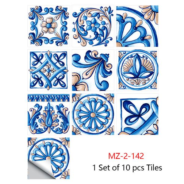 10x10/15x15/20x20/30x30cm PVC Flower Tile Tiles Decals Waterproof Wall Sticker Bathroom Sticker Kitchen Decoration