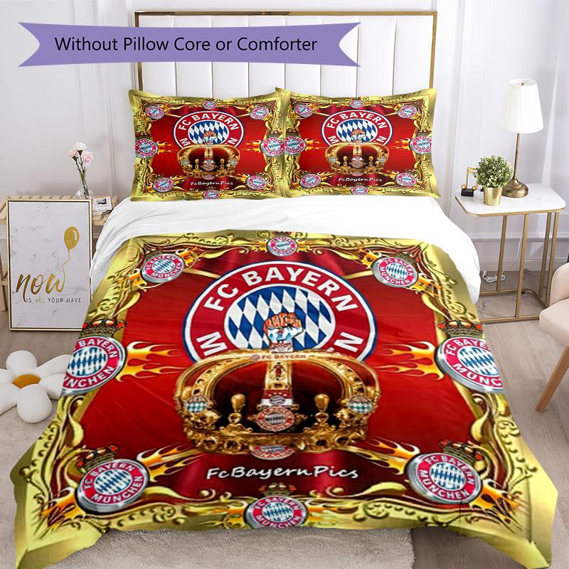 Bayern Munich Bedding Set Breathable Duvet Cover with Pillowcases Decorative Bed Linen for Bedroom Home Decoration Birthday Gift