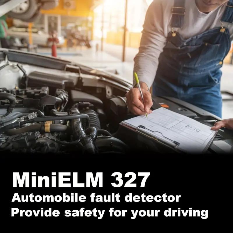 Автомобильный диагностический сканер OBD2 ELM327, совместимый с автоматическим обнаружением кодов, потоковой передачей данных в реальном времени, компактным дизайном для простого устранения неисправностей автомобиля