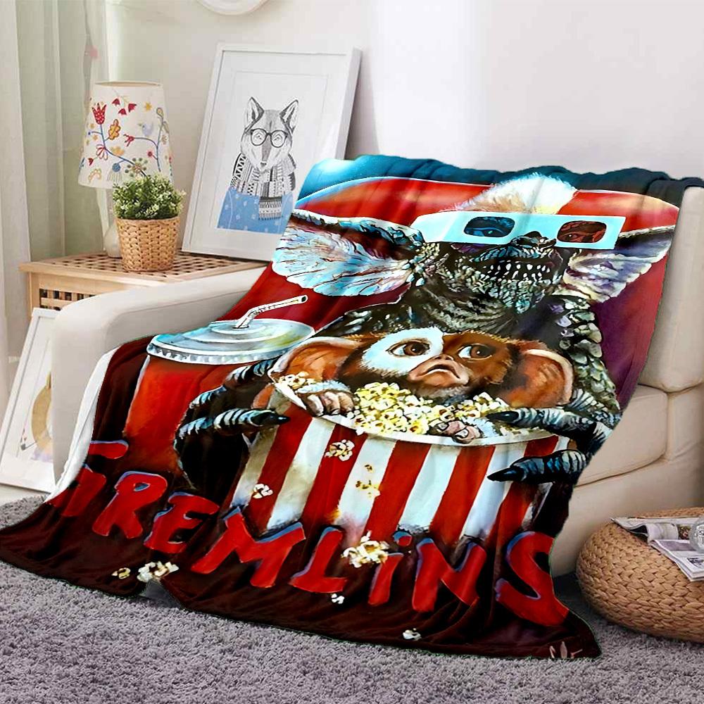 1 шт. Плед Gremlins Легкий фланелевый плед для дивана, кровати, путешествий, кемпинга, гостиной, офиса, дивана, кресла и кровати
