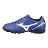 Mizuno Потреро Вайд Джуниор. Круглый носок, шнуровка, нескользящие, прочные, низкие, детские футбольные бутсы, детские футбольные бутсы, сине-белые, P1GE189227