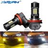2Pcs Super Bright H11 Led H8 9005 9006 HB4 HB3 Car 3030SMD LED Fog Lights Bulbs 12V 6000K White 3000K Golden Auto Fog Light DRL Driving Lamp