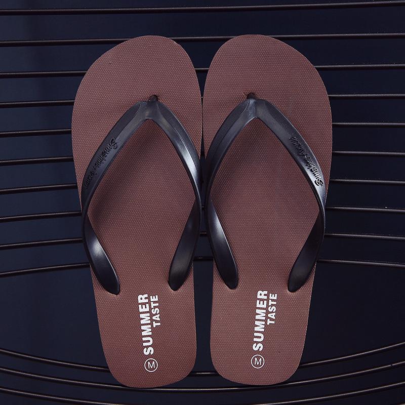 Slippers Men's Summer New Flip-flops Men's Non-slip Rubber Slippers Beach Pinch Cold Slippers