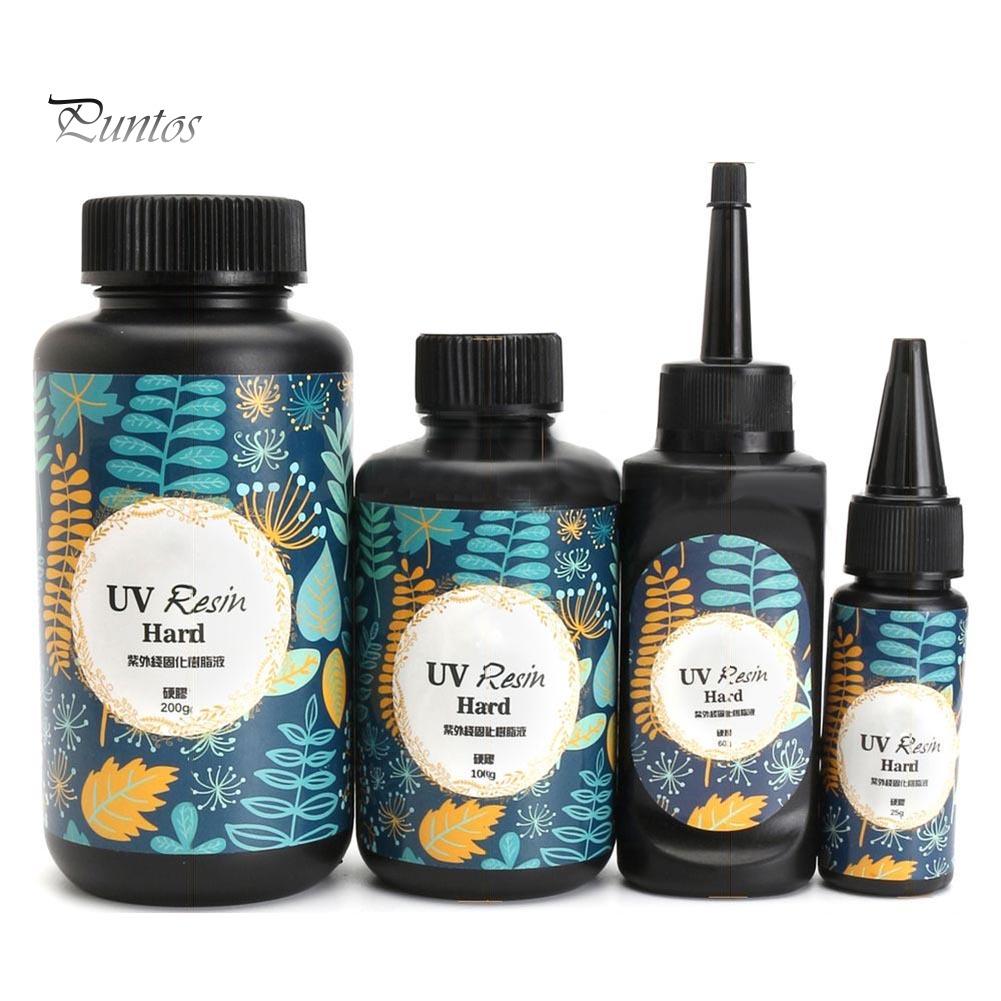 Puntos 10/15/25/60/100/200 г УФ-смола твердый клей ультрафиолетовый прозрачный светодиодный DIY инструменты
