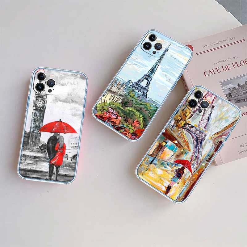 UP42 Paris Eiffel tower Transparent Phone Case for Motorola Moto Edge 20 30 40 50 S30 Fusion Ultra Pro Neo Lite + G200 G23