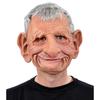 Soft Masquerade Head Cover with Hair Grandma Headgear Household Halloween Old Man Mask  Fool's Day