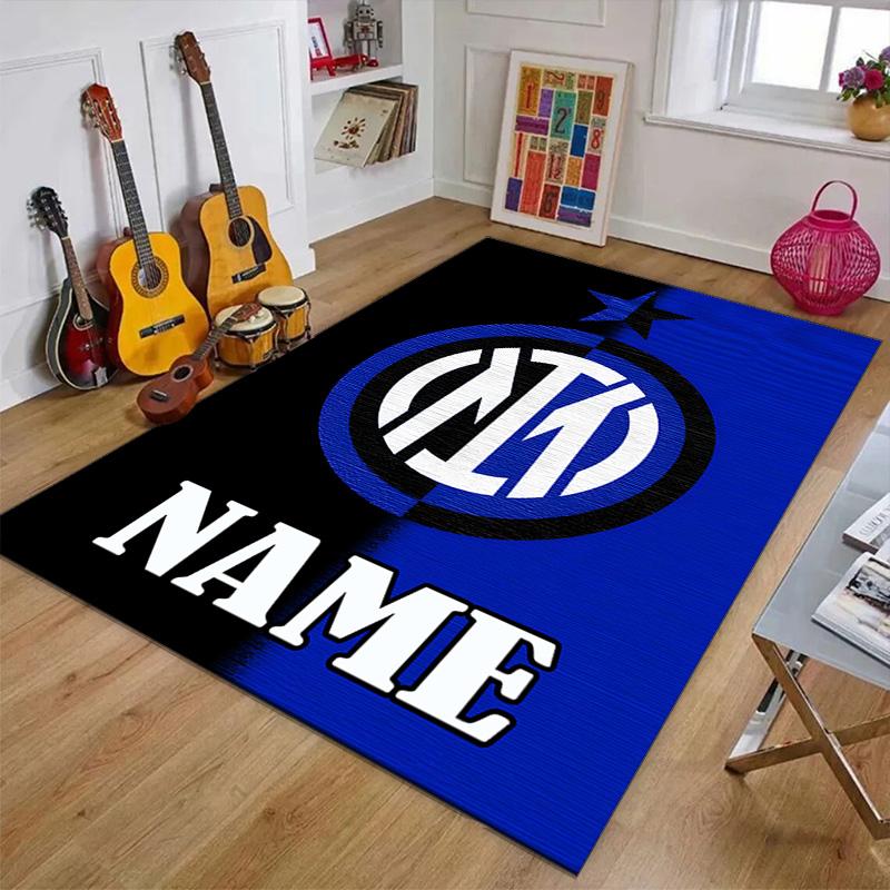 Custom Football Mat Personalized Name, Polyester Washable Indoor Entryway Rug, Gift for Christmas, Easter, Thanksgiving Day