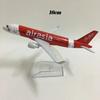16/20 см Литой Металл Air Asia A320 Самолет Модель Самолета Модель Самолета Игрушка для Рождественского Подарка Коллекции
