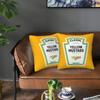 Mustard Mayo Ketchup 2 Pcs Square Pillowcase Pillow Cover Cushion Zip Decorative Comfort Throw Pillow For Home Car