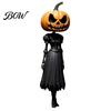 Resin Fall Table Decor Pumpkin Witch Figurine, Spooky Halloween Statue with Lantern, Seasonal Farmhouse Vintage Gothic for Tabletop Mantel Shelf