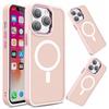 Magnetic Case with Magsafe Color Matte Case For Iphone 15 Pro Max - Pink