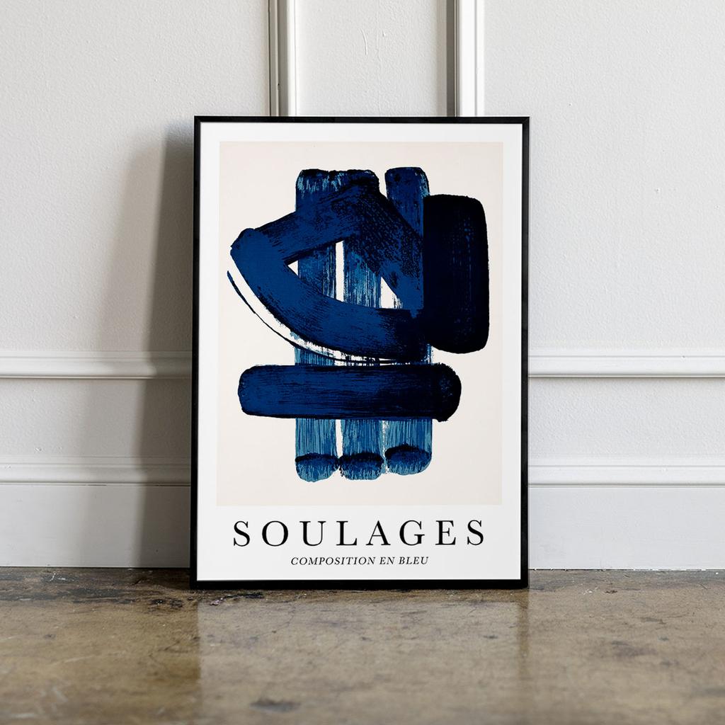 Plakat abstrakcja soulages