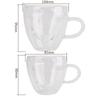 180ml/240ml Heart Love Shaped Tea Beer Mug Juice Cup Coffee Cups Mug Gift Double Layer Glass Mug Heat-Resisting Drinkware
