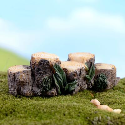 Миниатюрный пень из смолы, микропейзаж, сказочный сад, мини-украшение, декор для кукольного домика