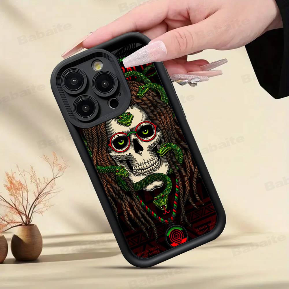 Чехол для телефона P-Powell P-Peralta Для IPhone 17 16 15 14 13 12 11 Pro Max Plus Mini Счастливым принтом
