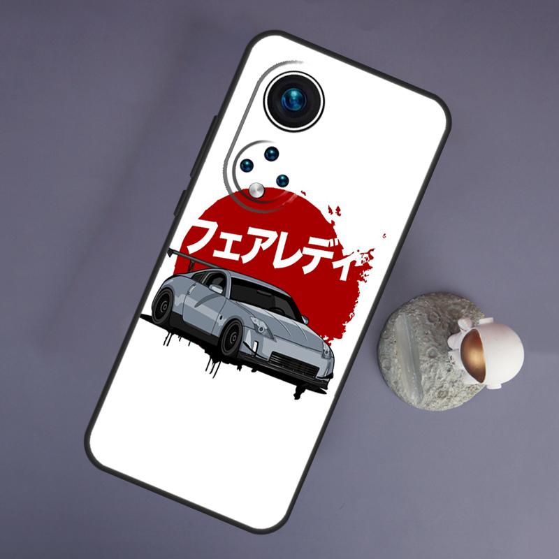 Sports Car JDM Drift 350Z 370Z For Huawei Honor Magic 5 Lite 70 50 X8 X9 a P20 P30 P40 P50 P60 Pro P Smart Nova 9 5T Case