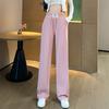 Women's Spring and Autumn New High Waist Dropping Ice Silk Pants Loose Straight Casual Pants for Women In Summer
