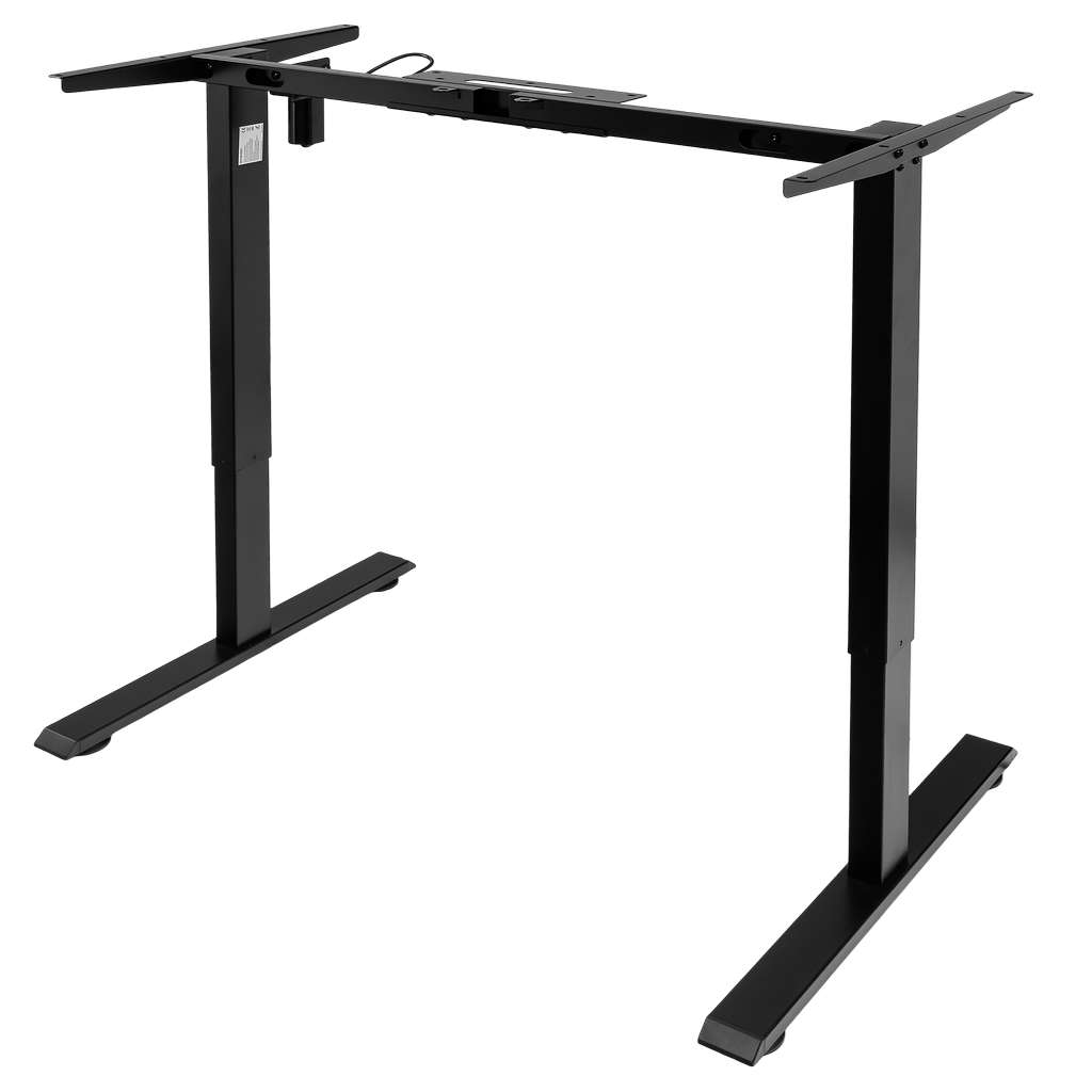 Stelaż biurka regulowany elektrycznie Furvero 1-silnikowy (blat max. 120-140 x 60-70 cm) czarny N