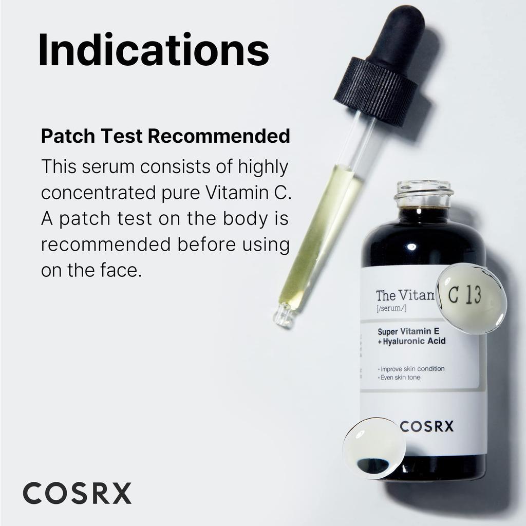 COSRX Сыворотка с витамином C13 Сыворотка с витамином C13 20 мл Лосьон с витамином C Витамин E Гиалуроновая кислота Увлажнение Чистый витамин C Настоящий витамин C Чувствительная кожа Человек
