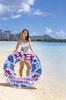 Igarashi 120cm Inflatable Ring North Shore Inflatable Ring with Rope and Quick Buoyancy New Valve Design RLE-120L [Easy Plug]