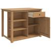 Kitchen Trolley with Door PANAMA 2 pcs Honey Wax Finish 112 x 77 x 90 cm