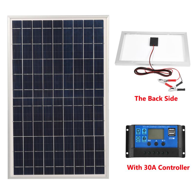 300W 600W Solar Panel 18V Photovoltaic with 60A Controller Solar Plate Power Bank for Home/Camping/RV/Car Fast Battery Charger