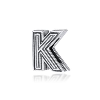 Подвески-зажимы с буквой K Reflections из стерлингового серебра 925 пробы, бусины-стопоры для изготовления ювелирных изделий, подходят для оригинального браслета