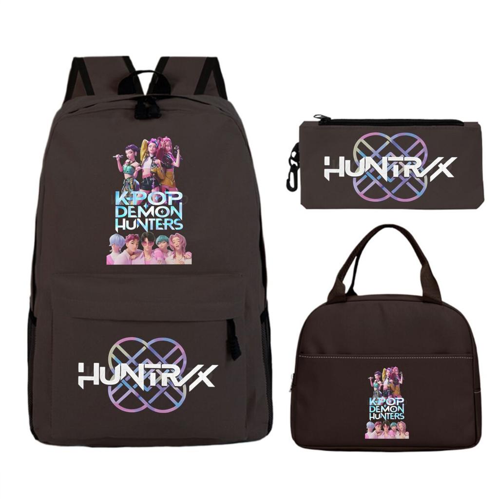 Kpop Demonunters Peripheral Children'S Backpack Elementary And Secondary School Bag Three-Piece Set